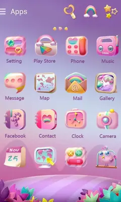 unicorn GOLauncher EX Theme android App screenshot 1